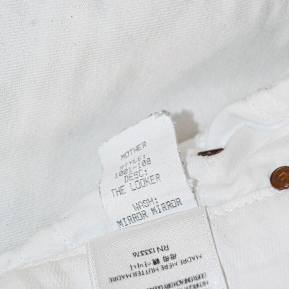 MOTHER Women's Bright White Skinny Jeans - Picture 7 of 12